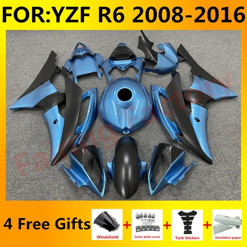 

Motorcycle full Fairing Kit fit For YZF R6 YFZ-R6 2008 2009 2010 2011 2012 2013 2014 2015 2016 Bodywork Fairings set blue black
