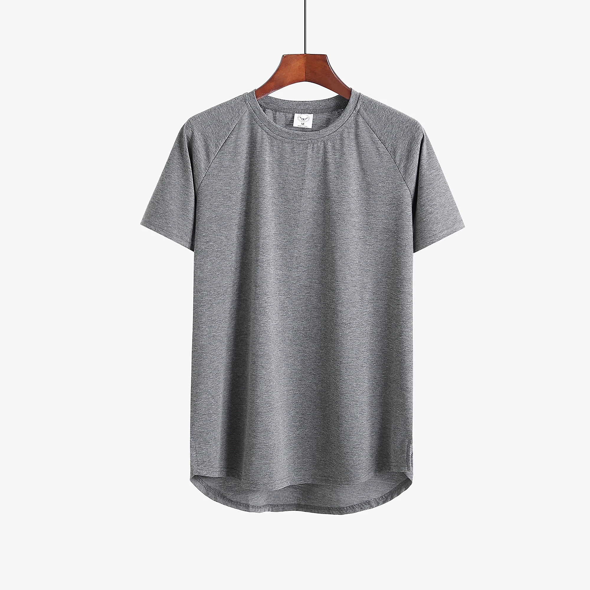 Summer Plain Color Tops Gym Bodybuilding Sport Clothing Men Fitness Muscle Short Sleeve Hip Hop T-shirt Cool Cotton Breathable T