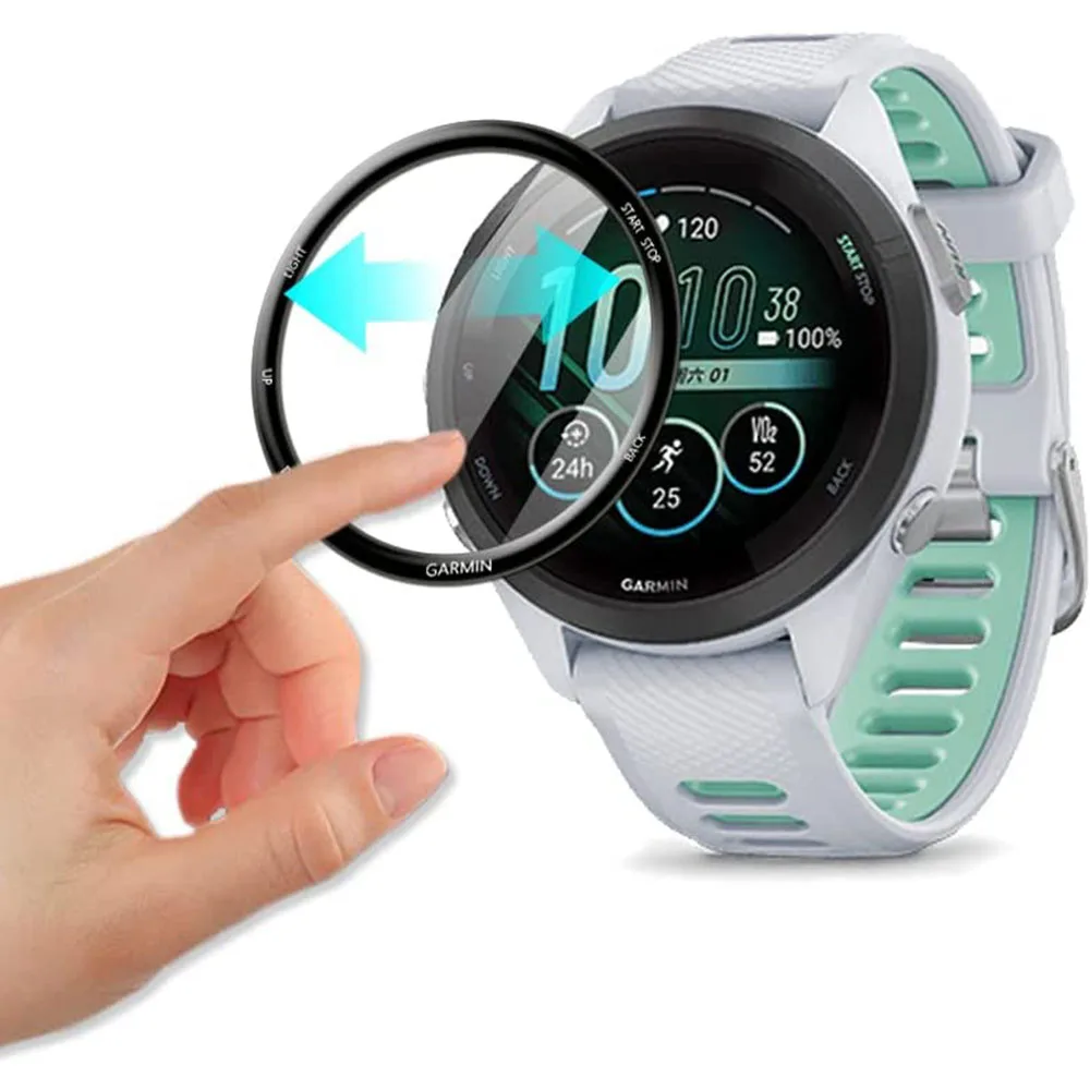 BEHUA HD واضح فيلم ل Garmin Forerunner 265 S 265 SmartWatch الغطاء الواقي ثلاثية الأبعاد تغطية حامي الشاشة المضادة للخدش الأفلام