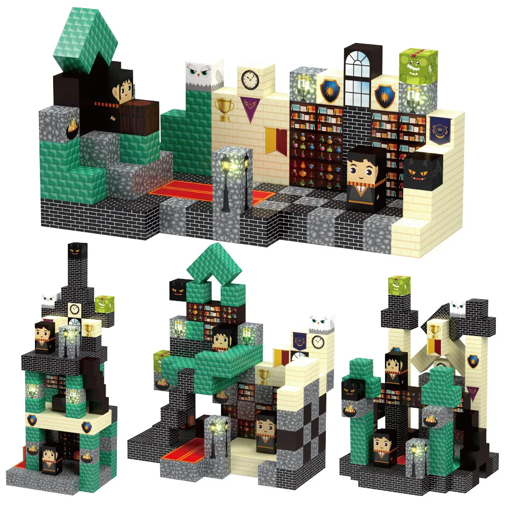 141PCS Magnetische Bouwstenen Magic Academy STEM Montessori Zintuiglijke Stapelblokjes Speelgoed voor Leeftijden 3+ Cadeaus voor Jongens & Meisjes