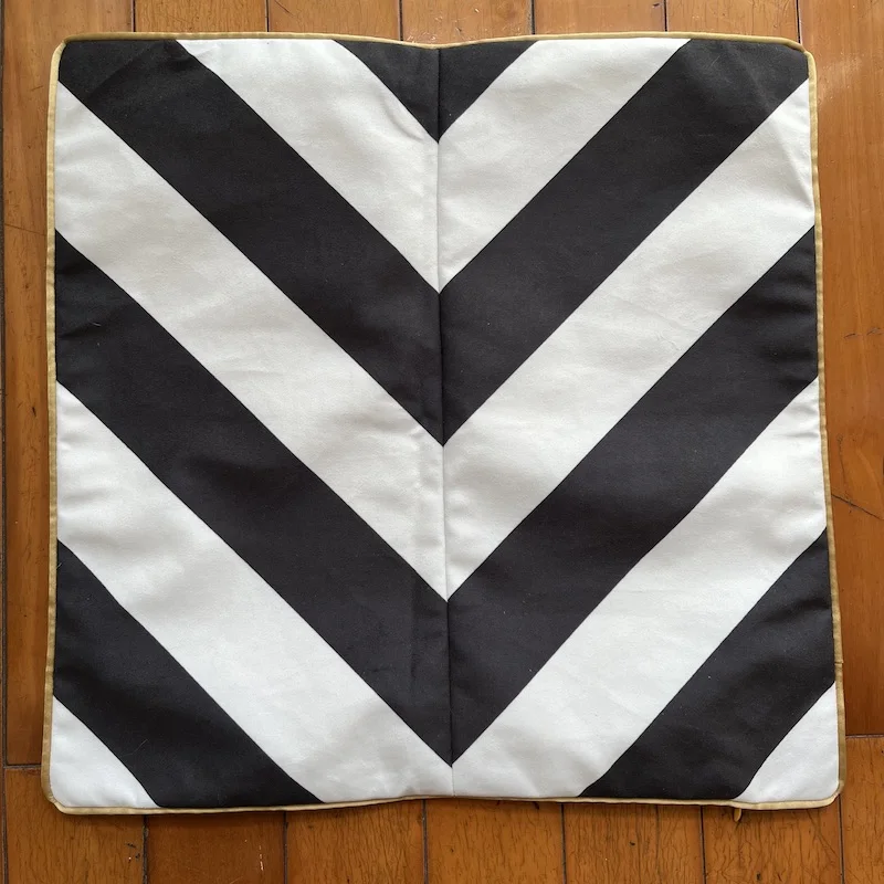 DUNXDECO Cushion Cover Decorative Pillow Case Modern Ivory Black Geometric Wave Blue Stripe Luxury Pillows Bed Room Decorating