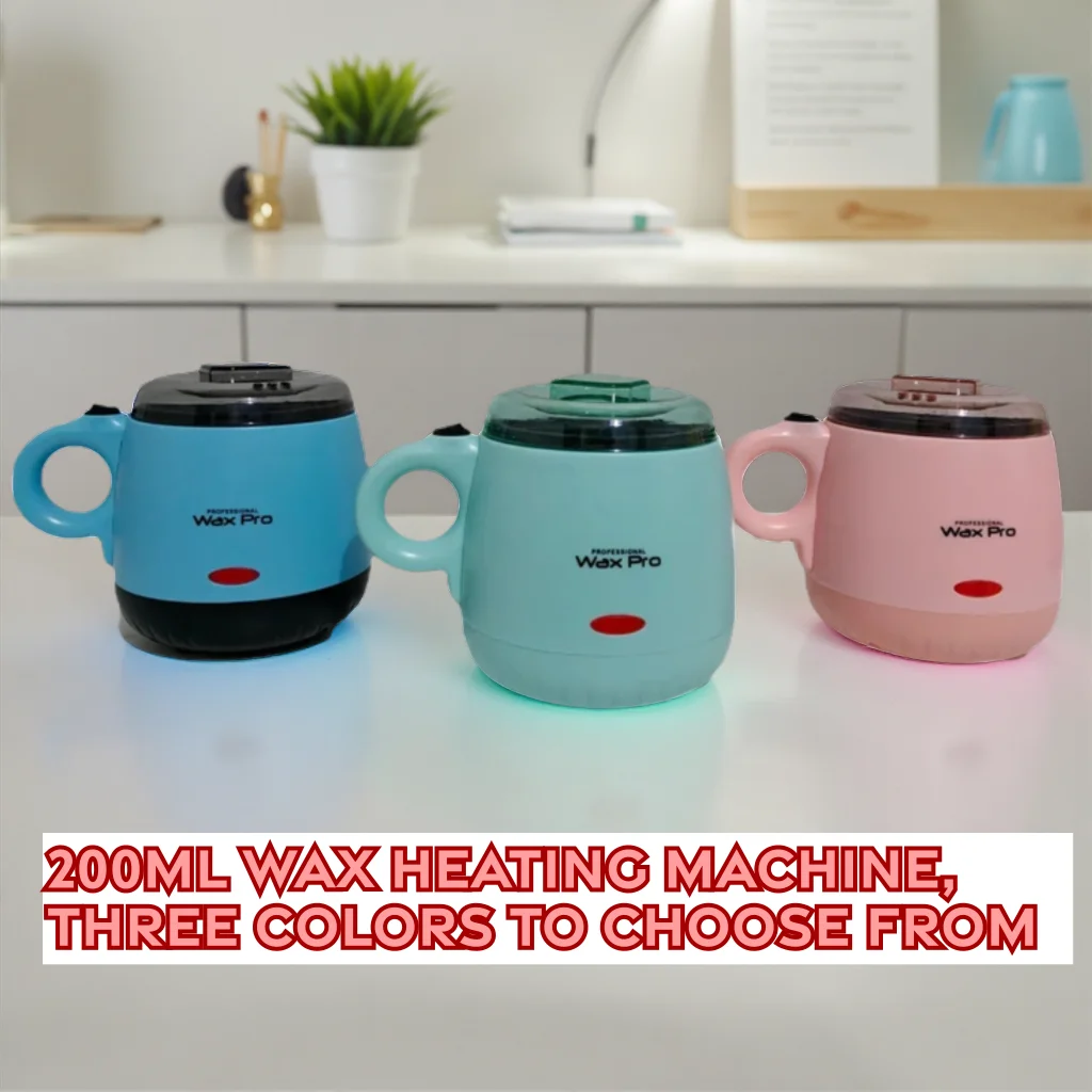 200ml 、220V Mini Portable Non-Stick Wax Warmer Machine Quick Heating Hair Removal Bean Wax Therapy Pot for Easy Melting