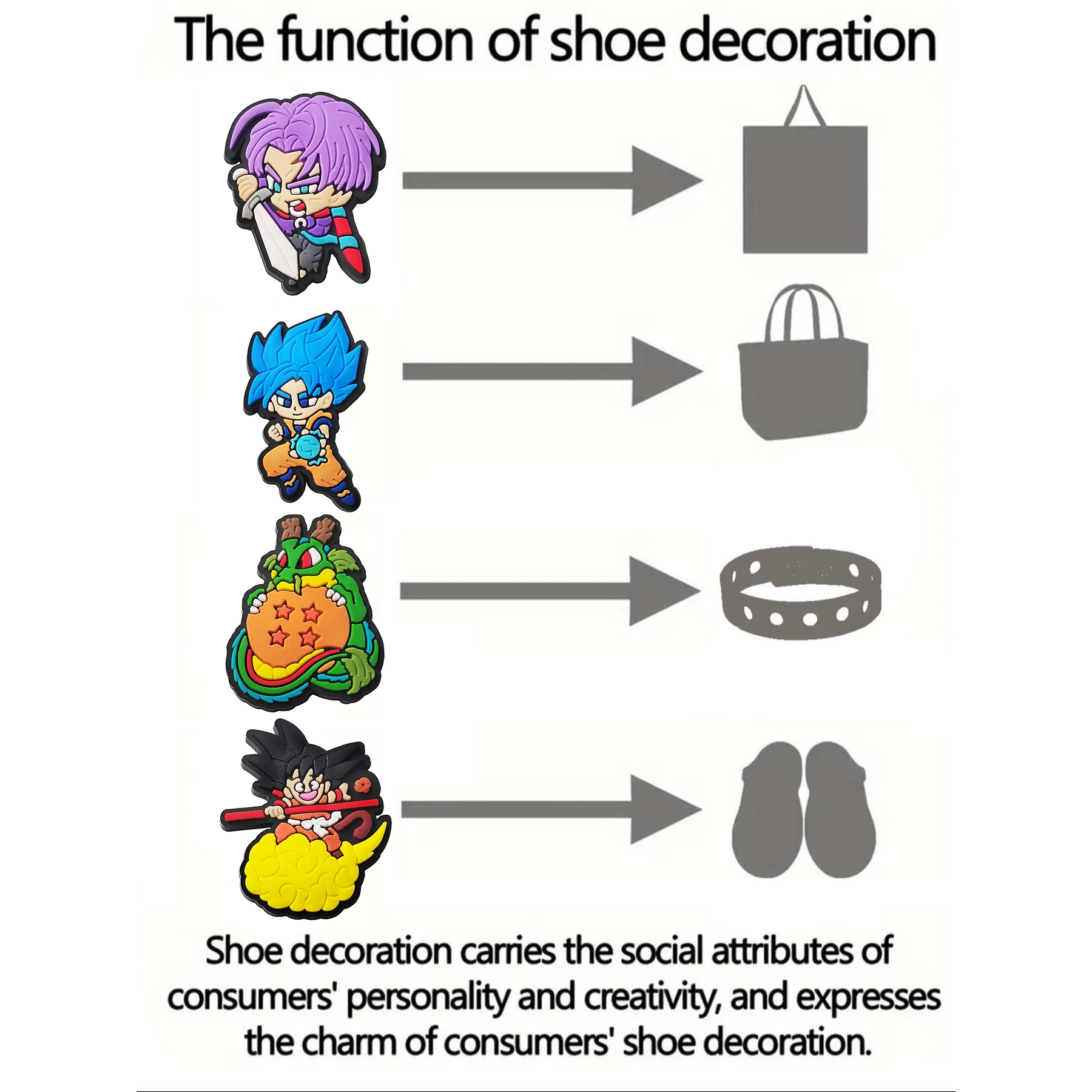 11-100Pcs Hot Toys Japanese Manga Shoes Charms Cartoon Clog Sandal Garden Shoe Decoration Accessorie Buckles Kids Party Gifts