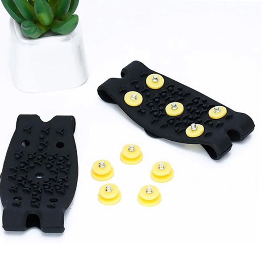 

Kids Secure Fit Snow Traction Spikes,Wet and Slippery Surfaces, Floor Walking Anti-Slip Rubber Walking Spikes