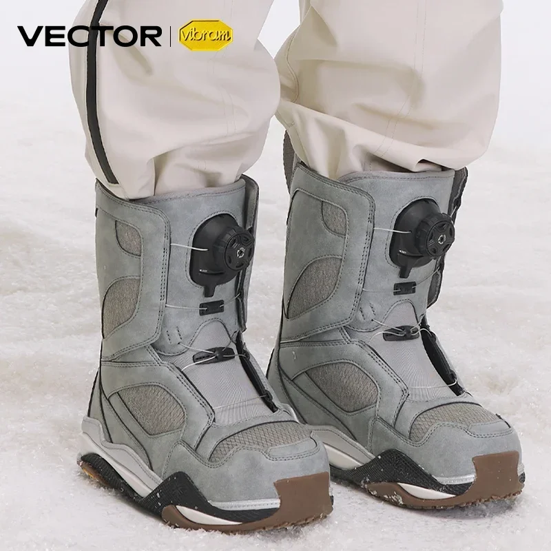 

VECTOR Professional Women Man Ski Shoes Warm Waterproof Snowboard Boots Non-slip Leather Breathable Snow Ski Boots Ski Equipment