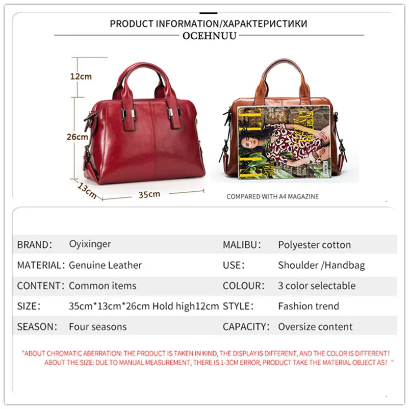 Women Genuine Leather Bags For Women Totes Messenger Bag Real Natural Leather Ladies Luxury HandBags Hign Quality Designer