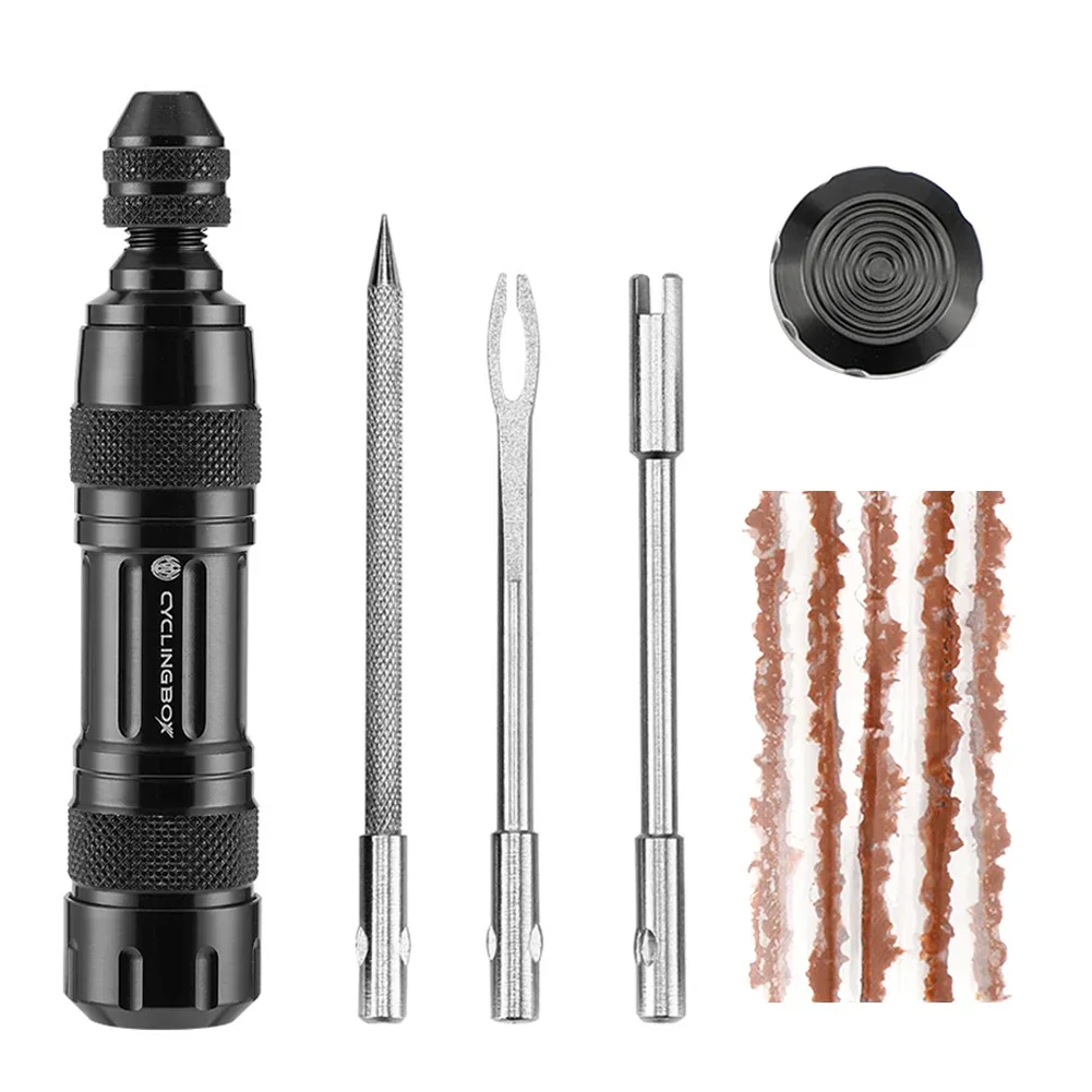 AliExpress NONE Bike Tubeless Tire Puncture Kit Scooter Motorcycle Bicycle Tyre Repair Tool with 5PCS Stripes Outdoor Accessories