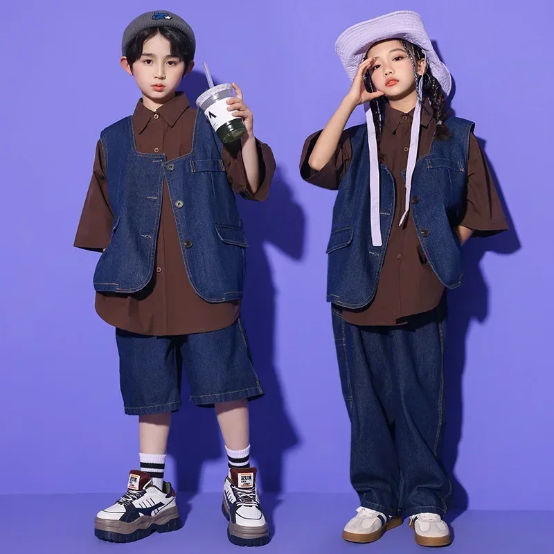Vêtements de danse Hiphop Rave pour salle de bal, Costumes de défilé sur scène pour filles, Costumes de danse Hip Hop pour enfants, vêtements de danse de rue Jazz moderne