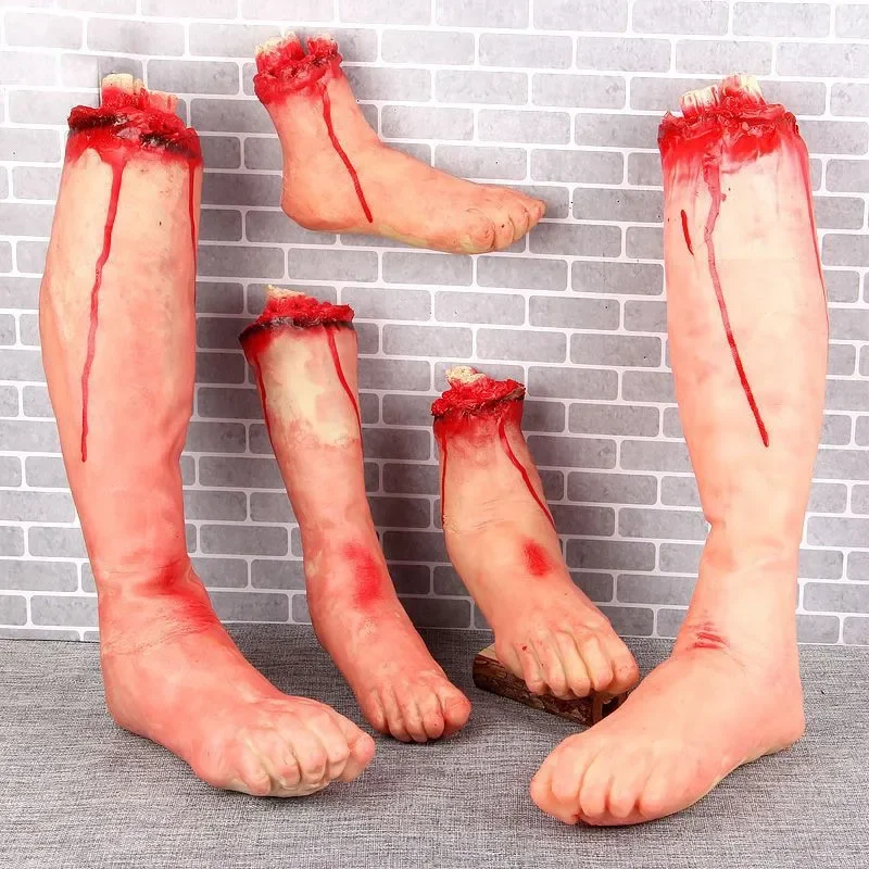 Fake Severed Hands Props Halloween Zombie Hand Severed Arm Props Body Parts Haunted House Party Decorations Practical Joke Toys