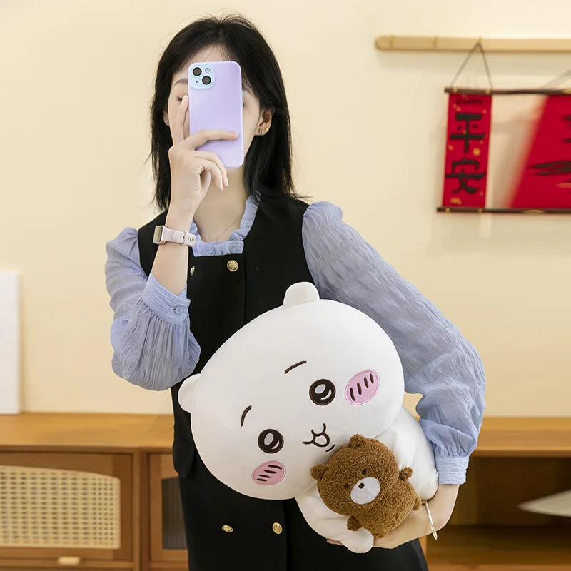 

Large Size Usagi Weeding Certificate Series Hachiware Camera Plush Toy Large Doll Bear Chiikawa Sofa Pillow Bedroom Ornament