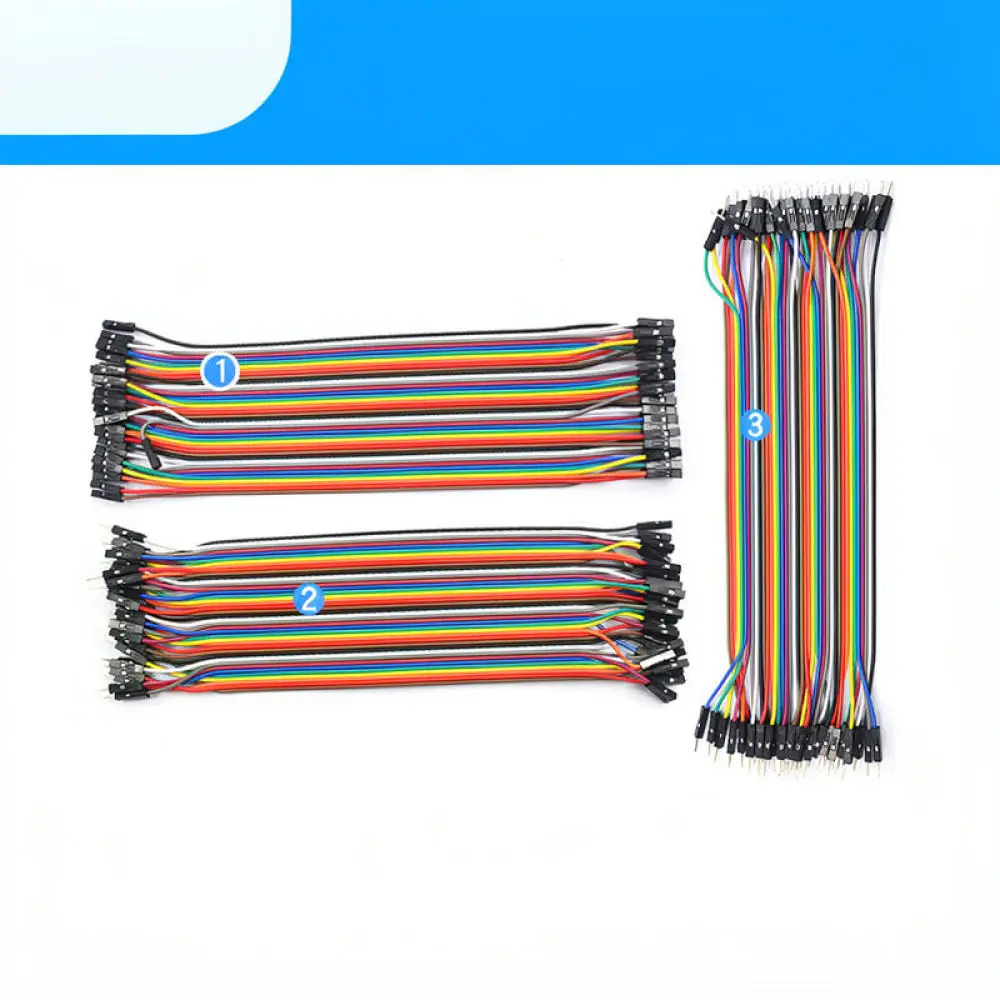 For For Risym Dupont Wire 40P Ribbon Cable Male To Female Connector Multicolor Jumper Circuit Prototype Wiring Hardware