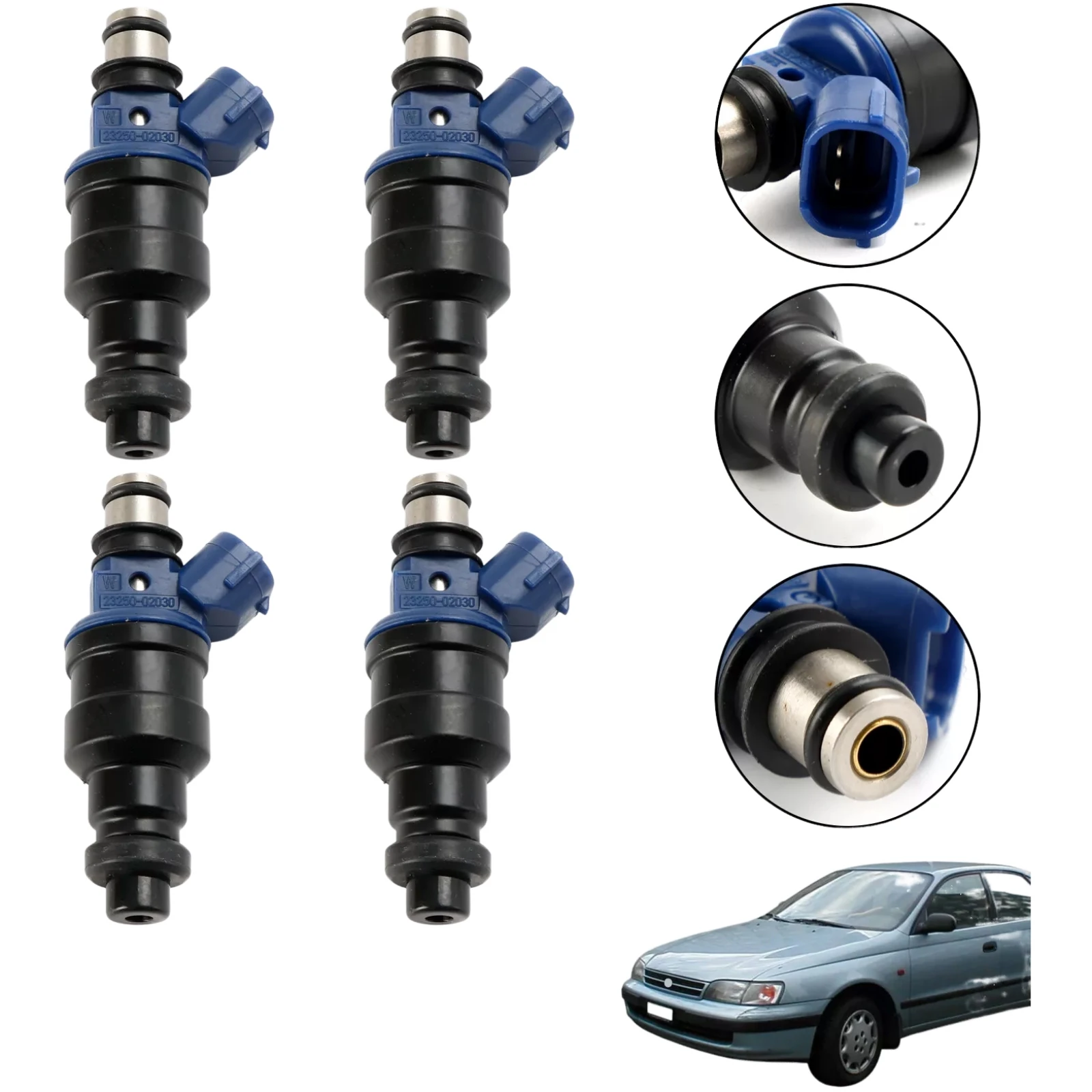 4PCS Kraftstoff Injektor 23250-02030 Fit Carina 1992-1997 23209-02030 F8 23209-02030 Kraftstoff Versorgung System kraftstoff Injektor Teile