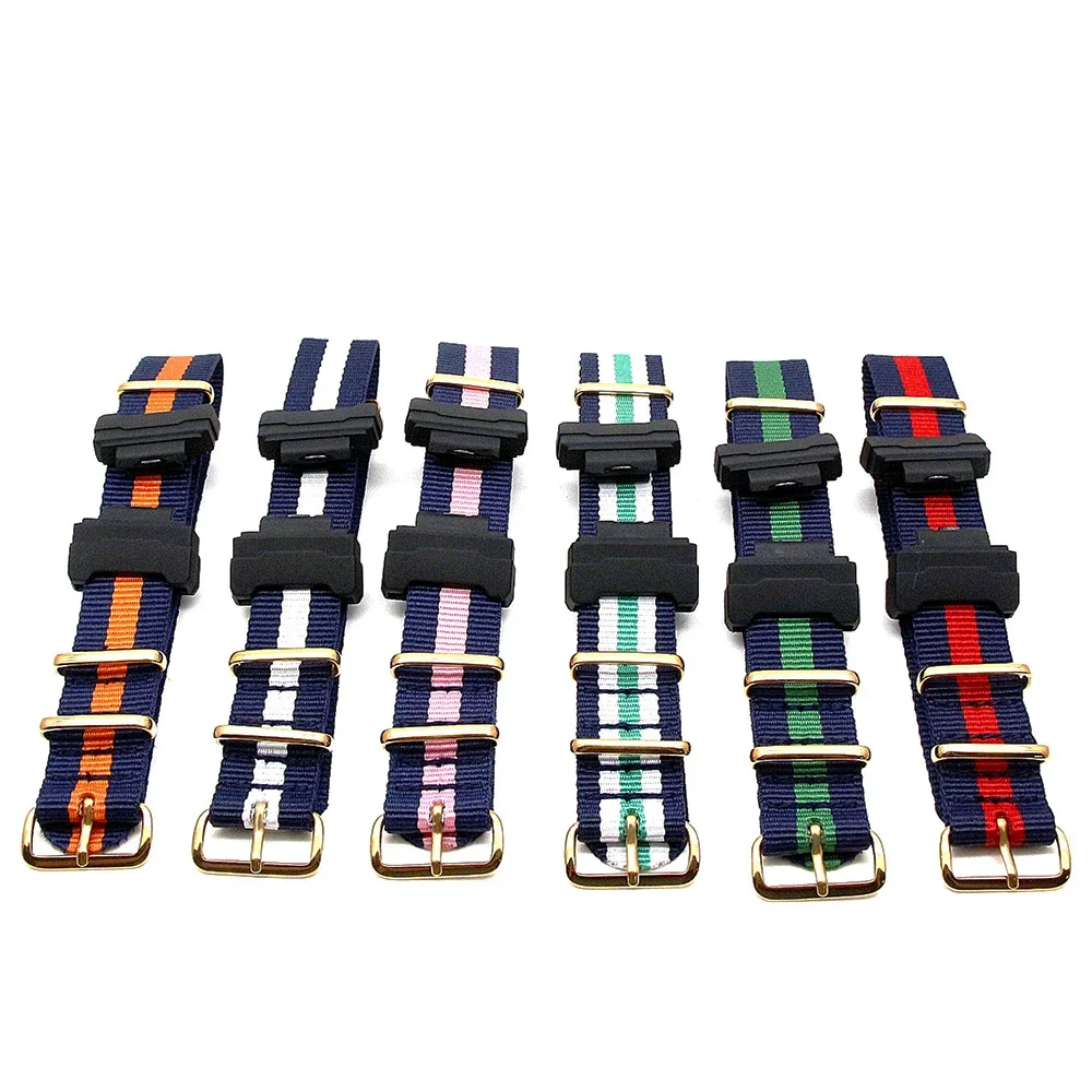 

Nylon Watch Strap For Casio G-Shock GA100 GA120 GA110 GA400 Men Women Replacement Watchband Bracelet Gold Buckle