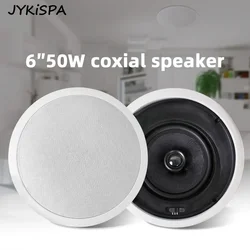 Alto-falante Bluetooth à prova d'água, áudio passivo, gama completa, boa qualidade de som, ao ar livre, cozinha, quarto, 50W, 6 Polegada