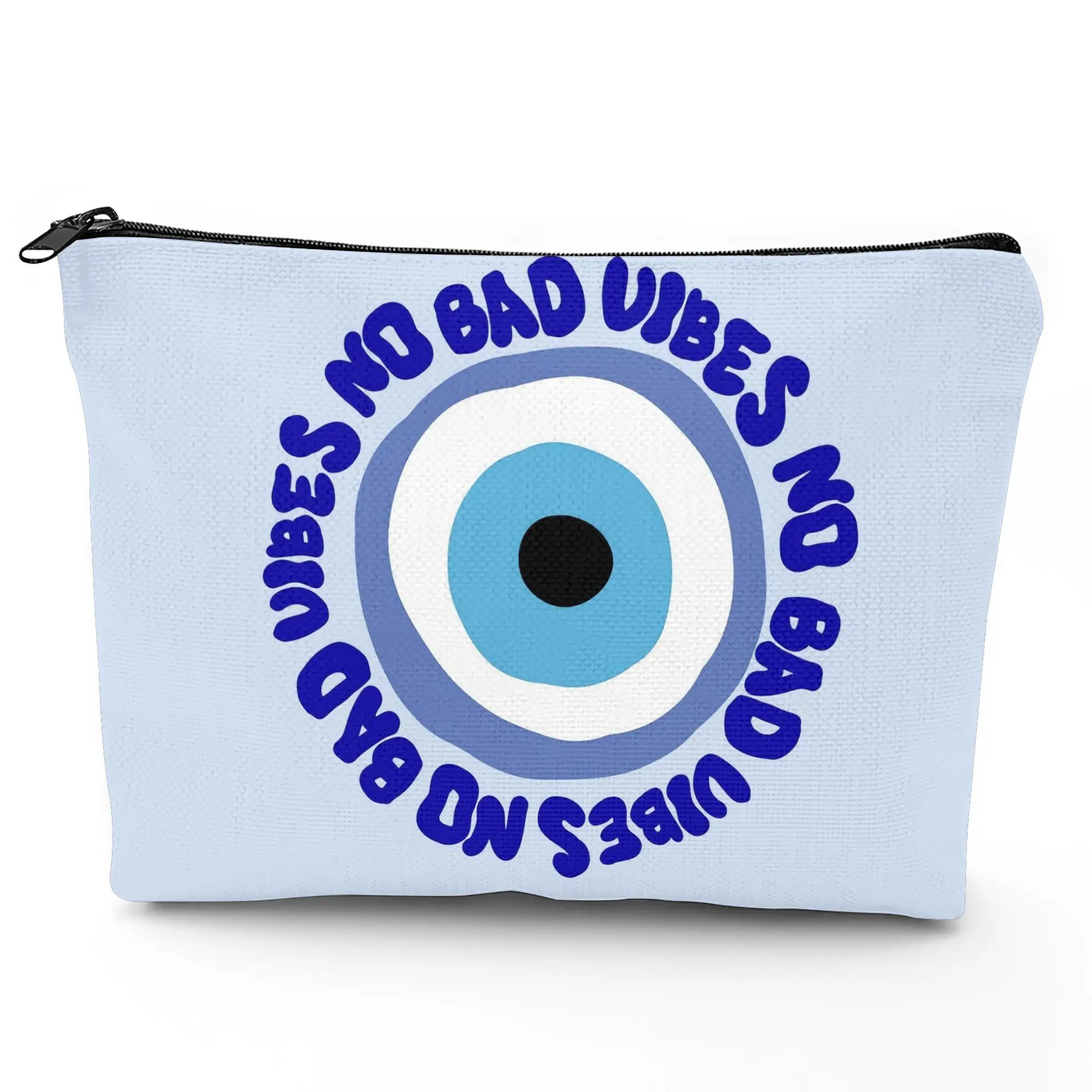 1 Piece Evil Eye Fashion Makeup Bag - Multifunctional Zipper Pouch for Women, Perfect Travel Zipper Storage Bag, Fun Birthday Gift