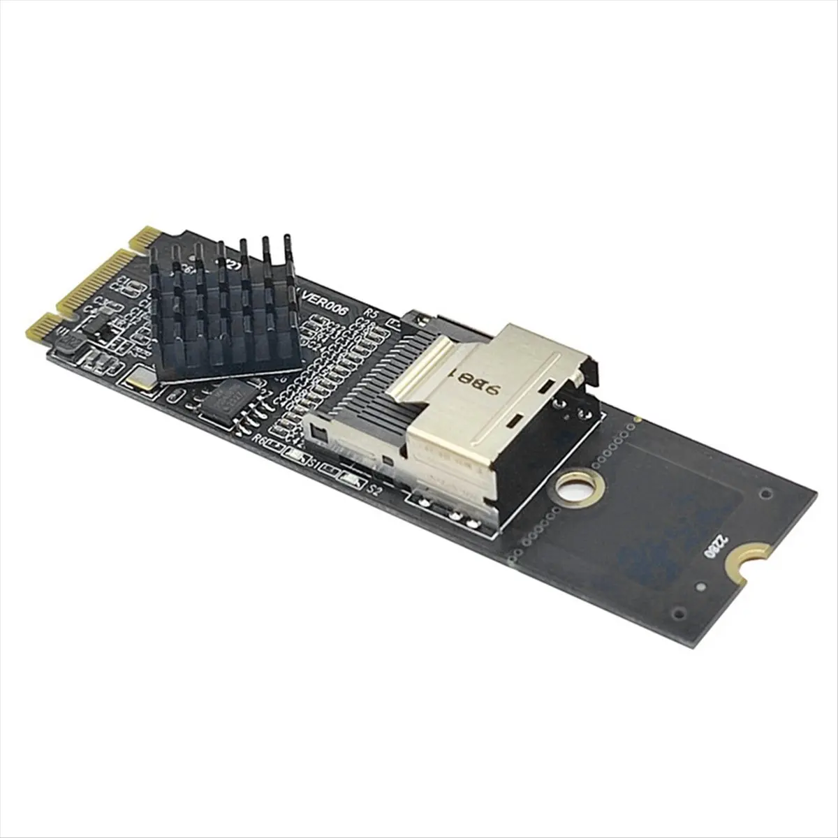 AAAE M.2 NVME to SFF-8087 SATA3.0 Expansion Card Mini-SAS/SATA Hard Disk Adapter Card 36PIN