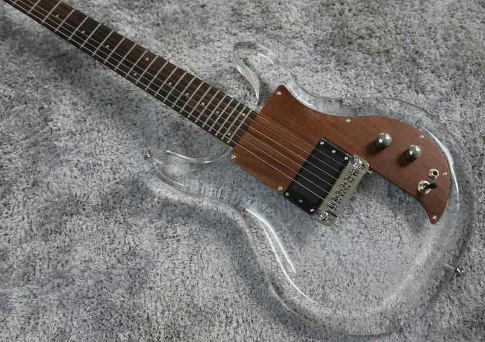 cool unique shaped acrylic body electric guitar guitars