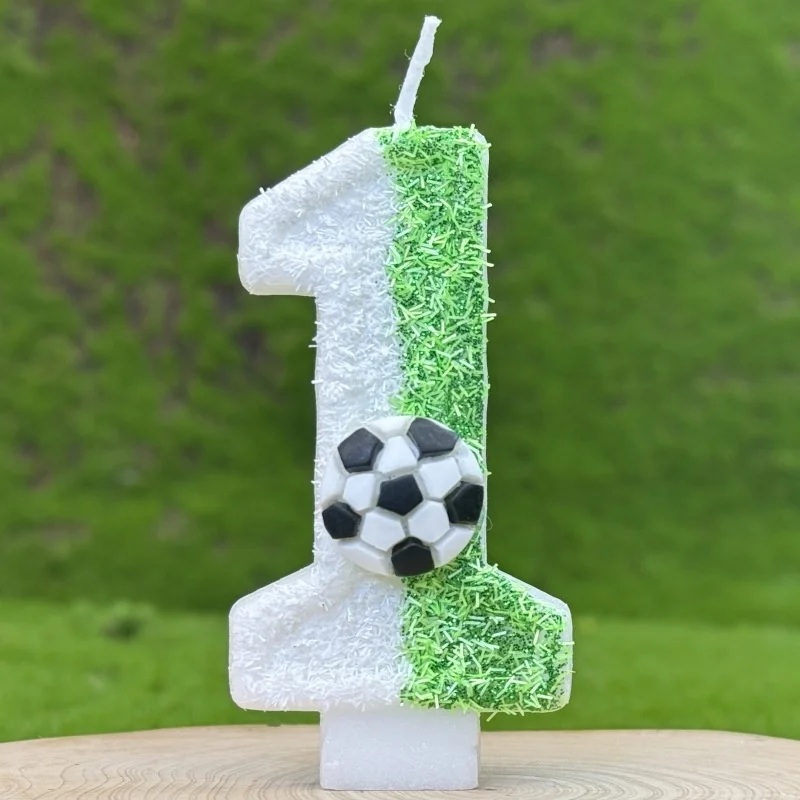 Vitality Baby Football 0-9 Gratis bijpassende combinatie Digitale kaarsen Verjaardagskaarsen Perfect voor verjaardagsfeestjes High End Baki