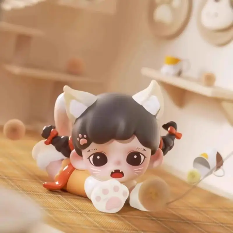 

Meibao Miaowu Cat Series, модная милая фигурка куклы, глухая коробка для украшения рабочего стола, подарок на день рождения, Рождество, хит продаж