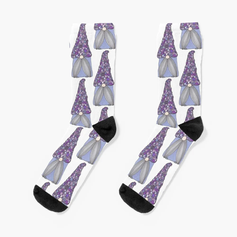 Purple Bubble Gnome Socks Christmas Gift Socks Ladies Cute Socks