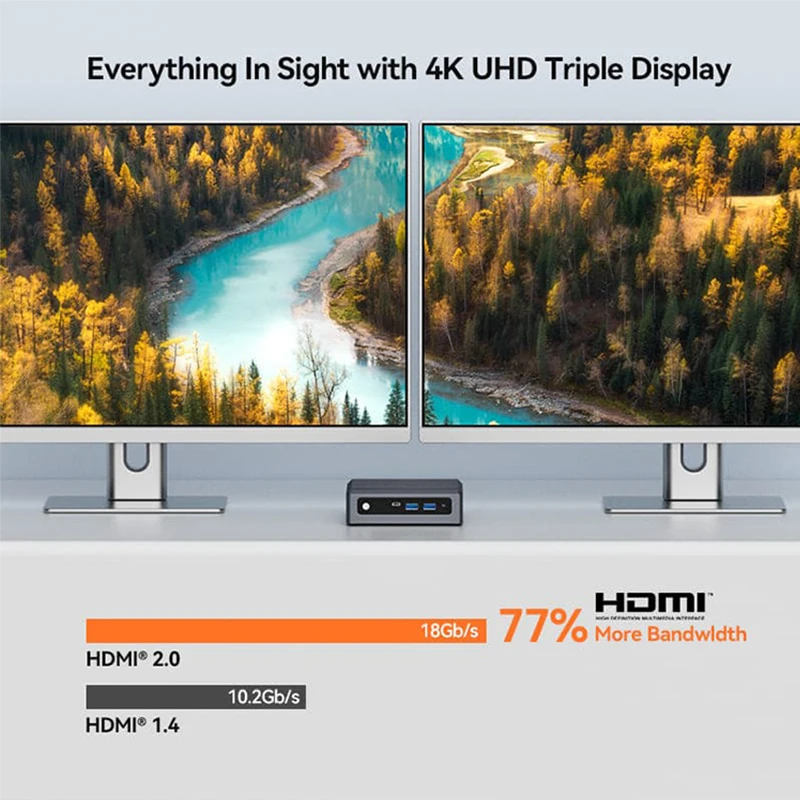 Aluminum Fanless Mini PC With Intel N100 Processor 16GB RAM 512GB SSD Windows 11 Computer PC for Office & Home Use