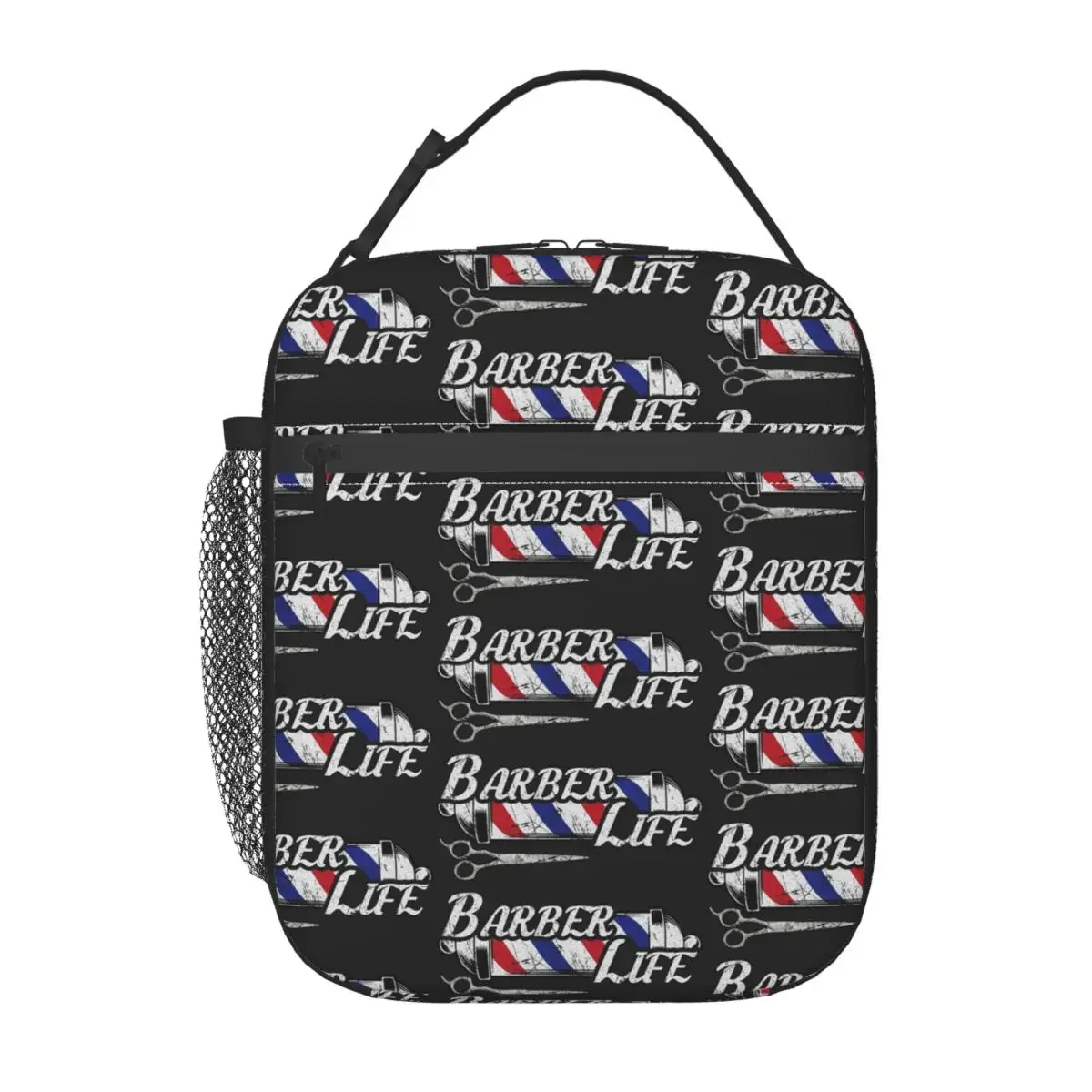 Barber Shop Sign Entrance Insulated Lunch Bag for Women Children Portable Food Boxes Thermal Lunch Box Tote