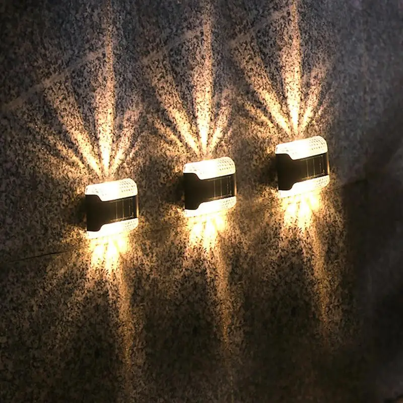 

Wall Solar Lights Outdoor Solar Powered Wall Lights Bright Lamp 4 Pieces Long-Lasting Battery Garden Landscape Decorations For
