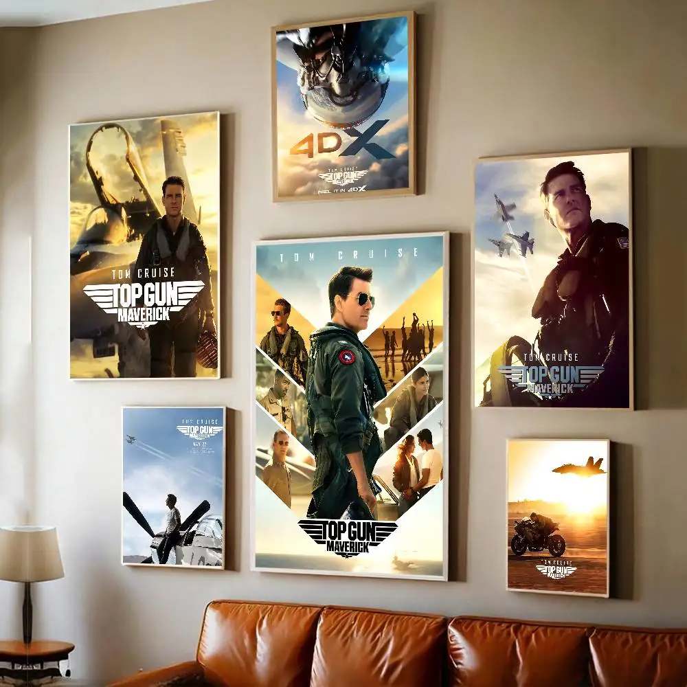 2022 أفضل بندقية: مافريك الفيلم الحديث الفيلم لزجة الملصقات الرجعية كرافت ورقة ملصق DIY بها بنفسك غرفة بار مقهى الجمالية الفن طلاء جدران #4