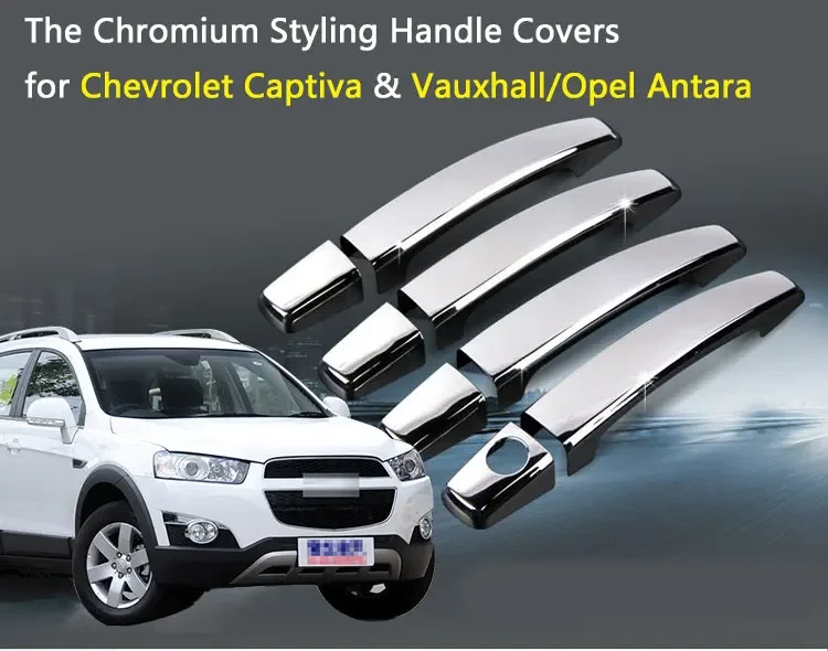 For chevrolet captiva vauxhall opel antara Chrome Door Handle Covers 4Pcs/Set Chevy 2006-2016 Accessories Stickers Car Styling