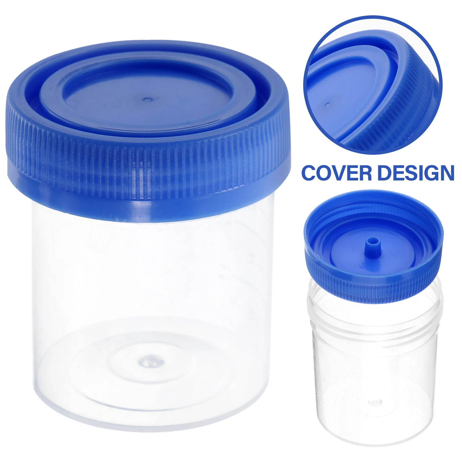 50pcs 40ml Urine Cup Plastic Urine Cups Specimen Collection Cups with Lids Urine Container Specimen Containers Urine Testing Acc