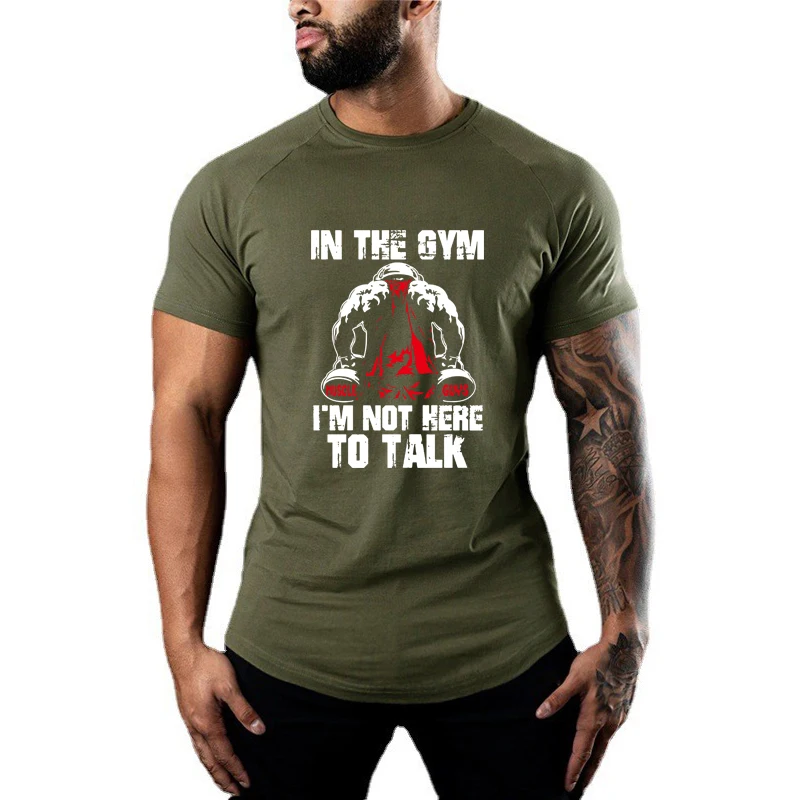 

Summer O-neck Breathable Sportswear Mens Casual Sport Muscle Tops Cotton Fitness T-shirts Gym Short Sleeve Bodybuilding Clothing
