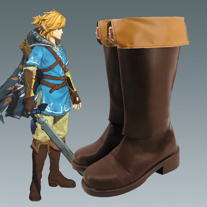 Game Zelda Cosplay Breath of the Wild Link Cosplay Shoes For Carnival Party