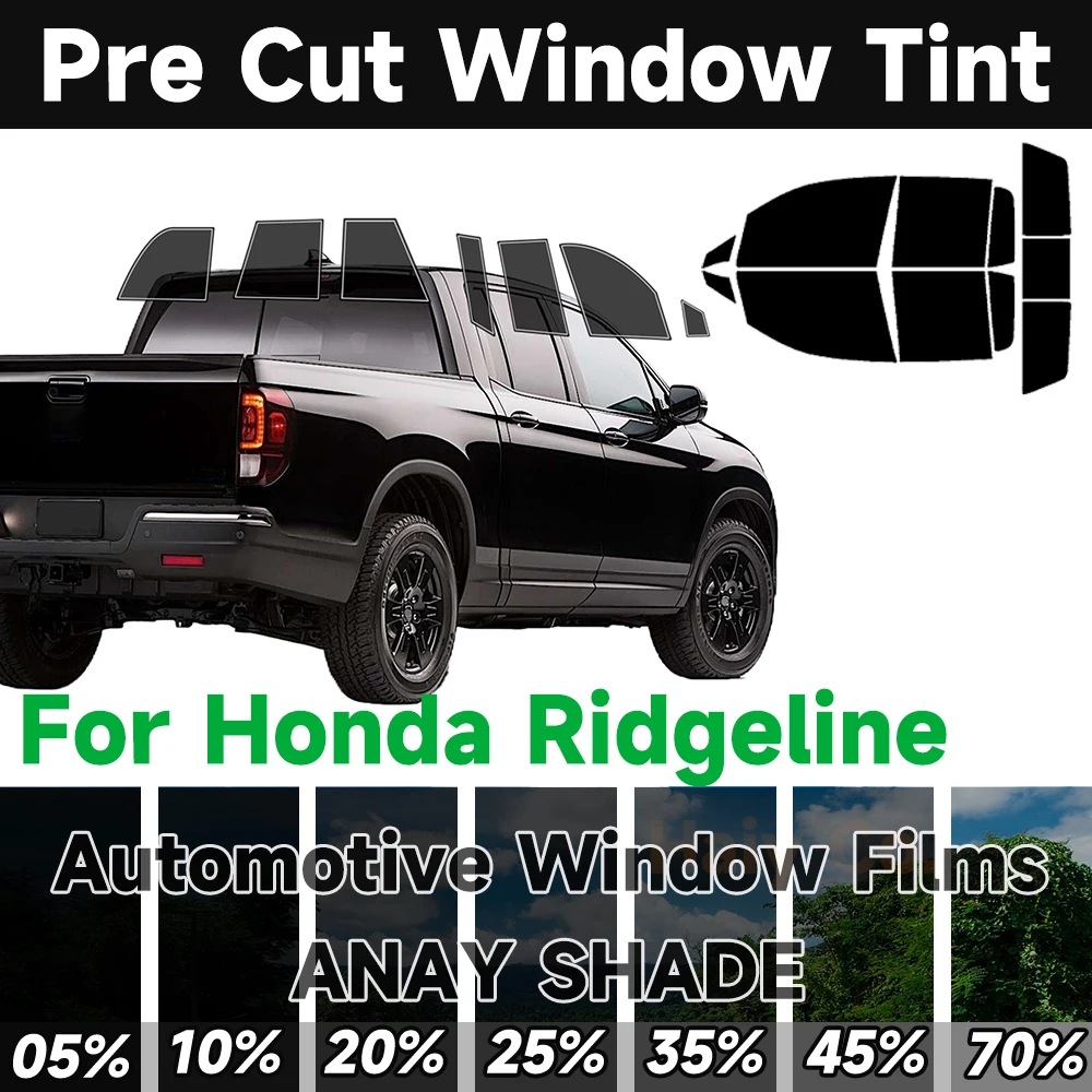 For Honda Ridgeline 2006-2023 Any Year Window Tint Car Precut Auto Sun Uv Blocking Heat 2Ply Window Protector Privacy Film