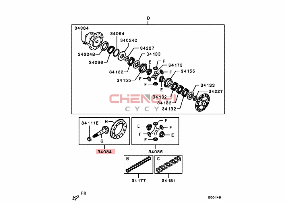 Rear Differential Disc Angle Teeth Pajero Montero Sport KA4T KB4T KB8T KG4W KG6W KH4W KH6W KH8W 3512A030 (10:41)