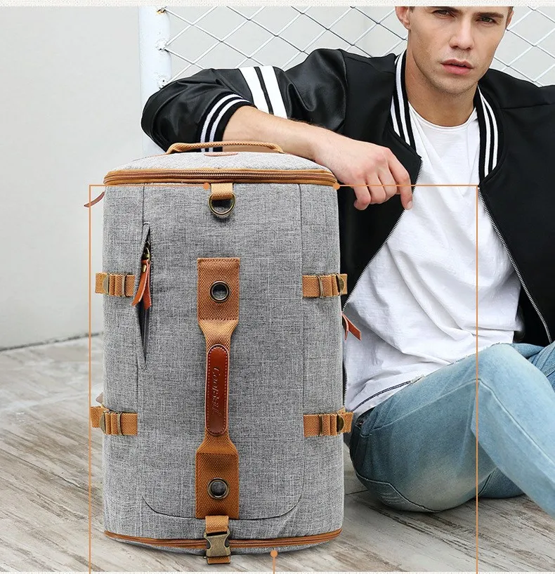 

Multi country cylindrical outdoor travel bag with large capacity outdoor sports shoulder backpack backpack