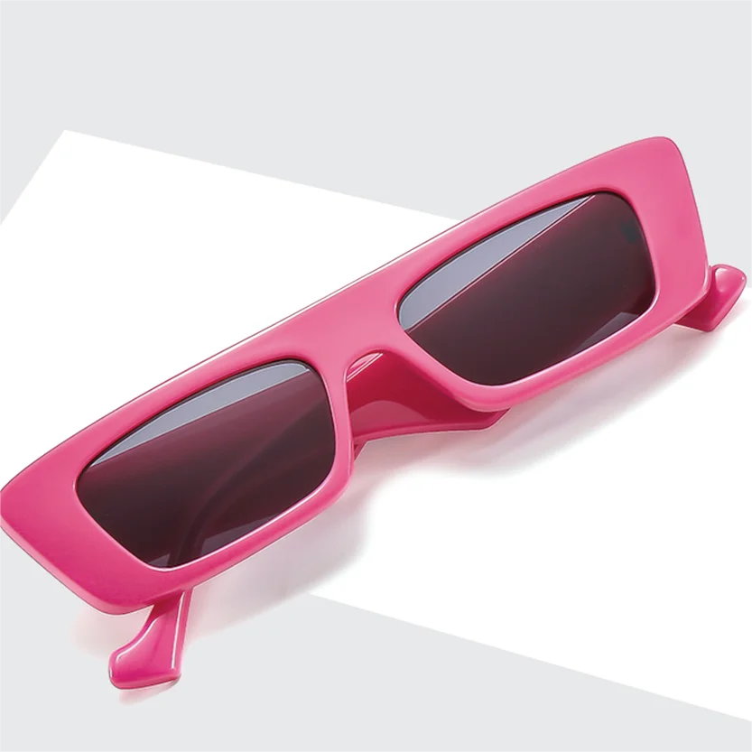 Trendy Rectangle Sunglasses For Men Women Retro Square Fashion Colorful Frames UV400