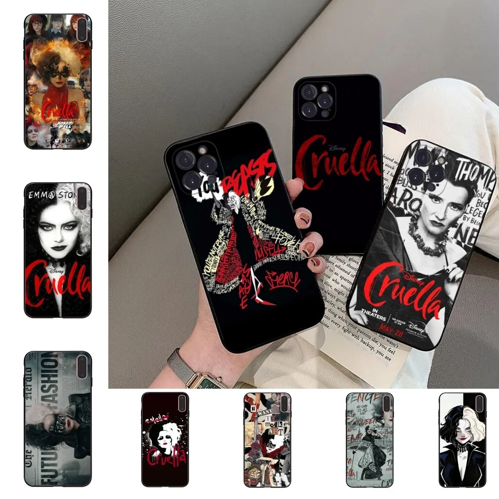 Disney Cruella De Vil Phone Case For iPhone 14 11 12 13 Mini Pro XS Max Cover 6 7 8 Plus X XR SE 2020 Funda Shell