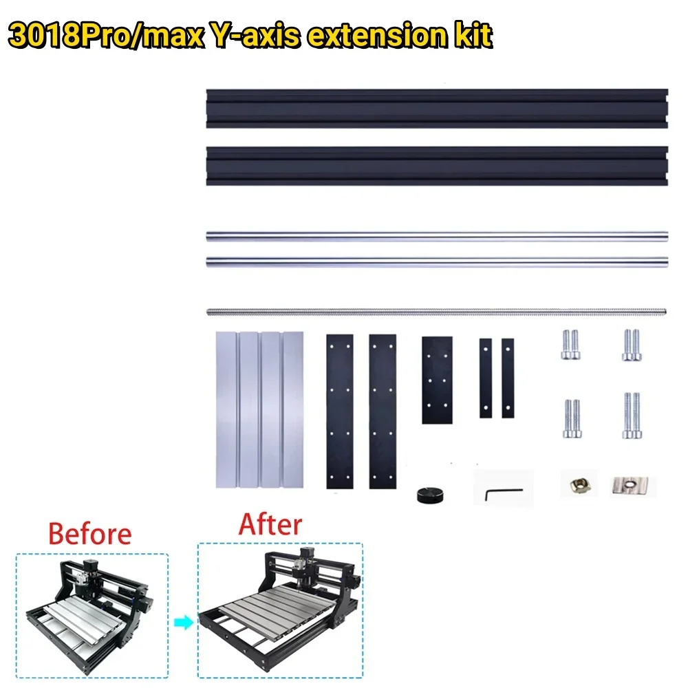 

3018 Pro Y-Axis Extension Kit Upgrade 3018 To 3040 Laser Machine Compatible with 3018 Pro CNC Engraving Milling Machine