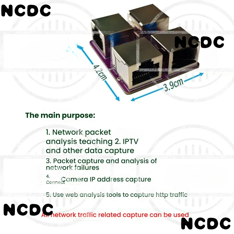 كاميرا تحليل مصدر IPTV لبيانات القرش السلكية، التقاط حزمة IP مخصص