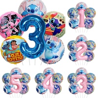 6Pcs Cartoon 18inch Disney Lilo & Stitch Foil Helium Balloon Air Globos Birthday Party Decor Baby Shower Supplies Toys Gift
