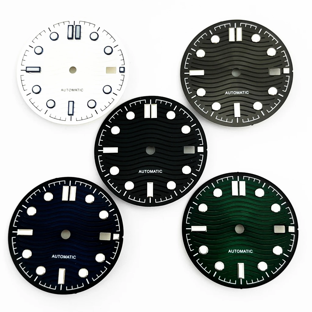 31mm Sterile Watch Dial With Green Luminous Fit NH35 NH36 ETA2824 2836 MingZhuDG2813 3804 Miyota8205 8215 821A 82Serie Movement