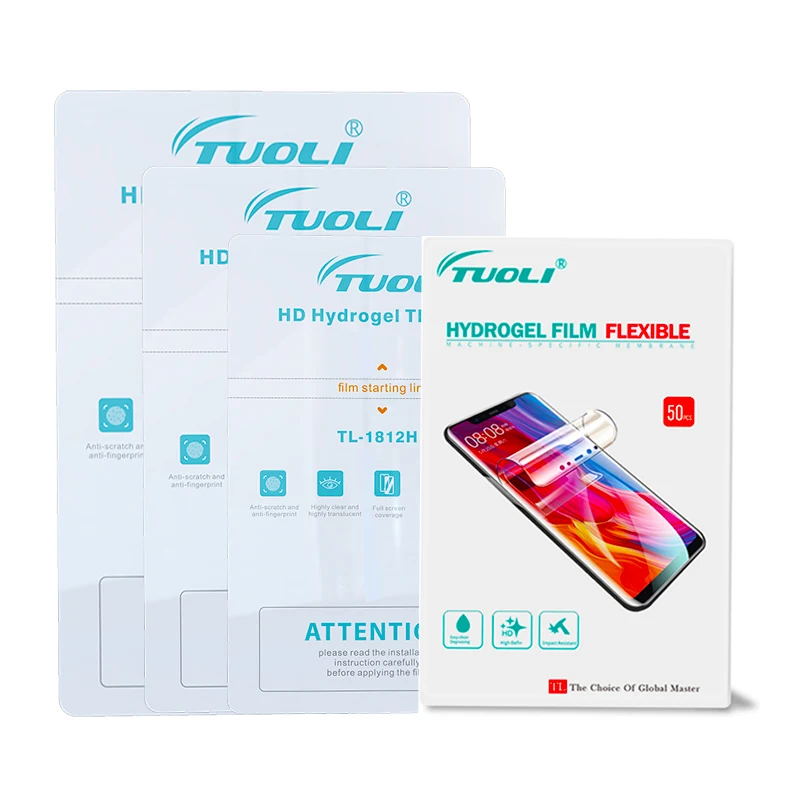 

TuoLi Factory HD Clear Flex Waterproof TPU Hydrogel Film Anti-Fingerprint Dust Proof Phone Screen Protector Sheet Plotter