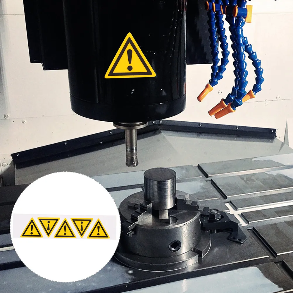 

10Pcs Exclamation Mark Safety Warning Labels Bright Yellow Self Adhesive Caution Stickers for Workplace Warehouse Machine