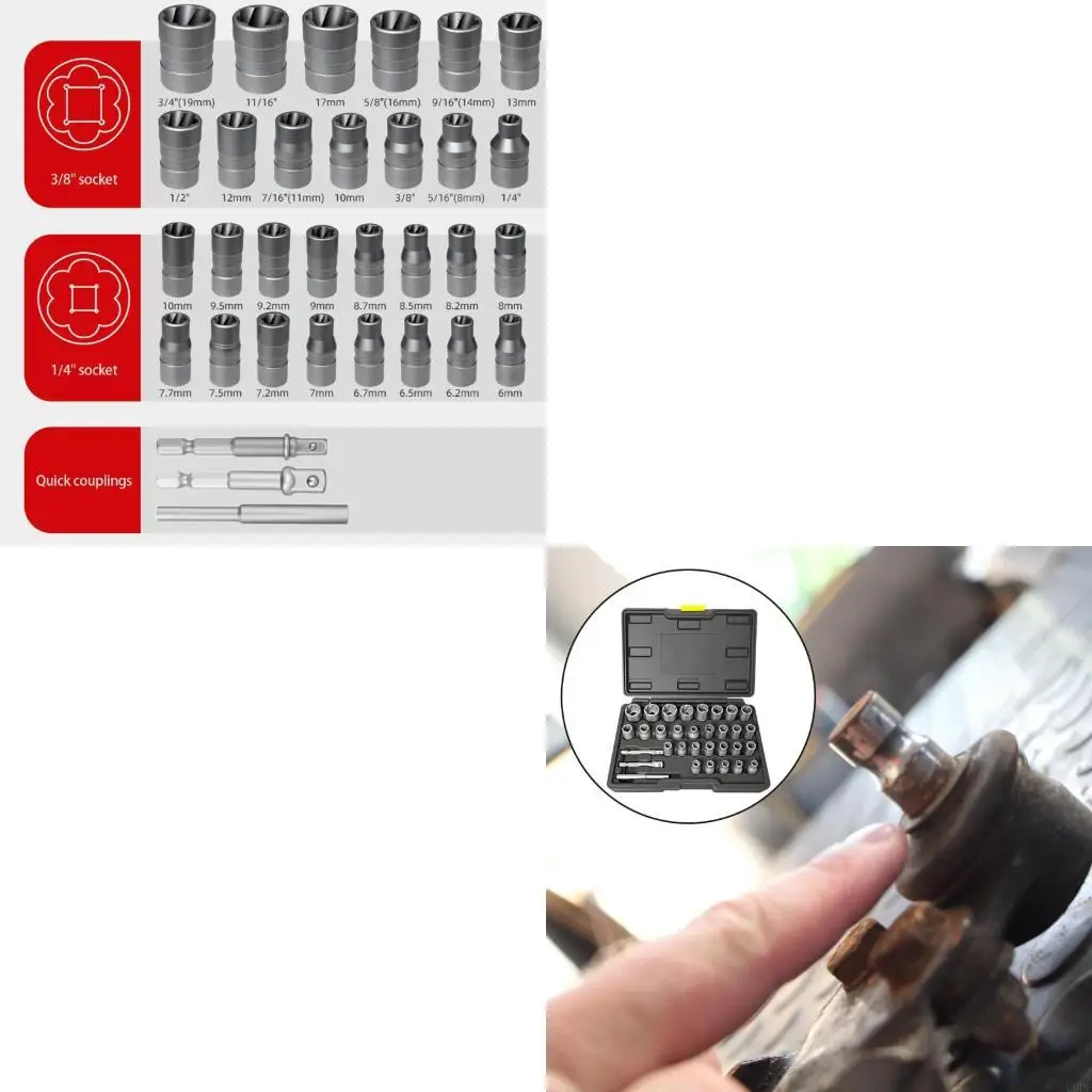 

Complete 32pc Rusty Screw Removal Heat Treated Steel Corrosion Proof Professional Grades