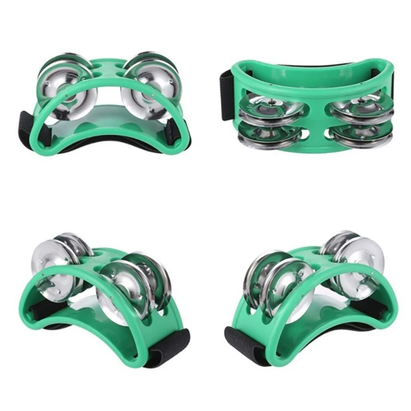 1pc Foot Tambourine Musical Instrument Percussion Foot Drum Foot Shaker For Singer Guitar Players KTV Party