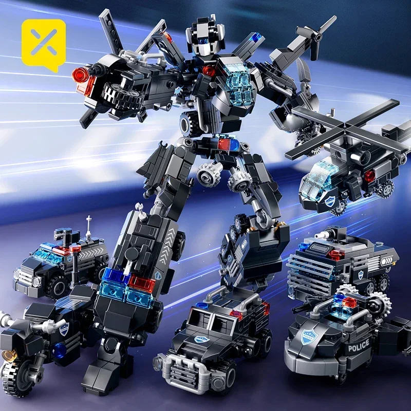 

691PCS Cool Puzzle Transformation Bricks Mecha Building Blocks Education Toys Birthday Gifts Christmas Gifts for Kids