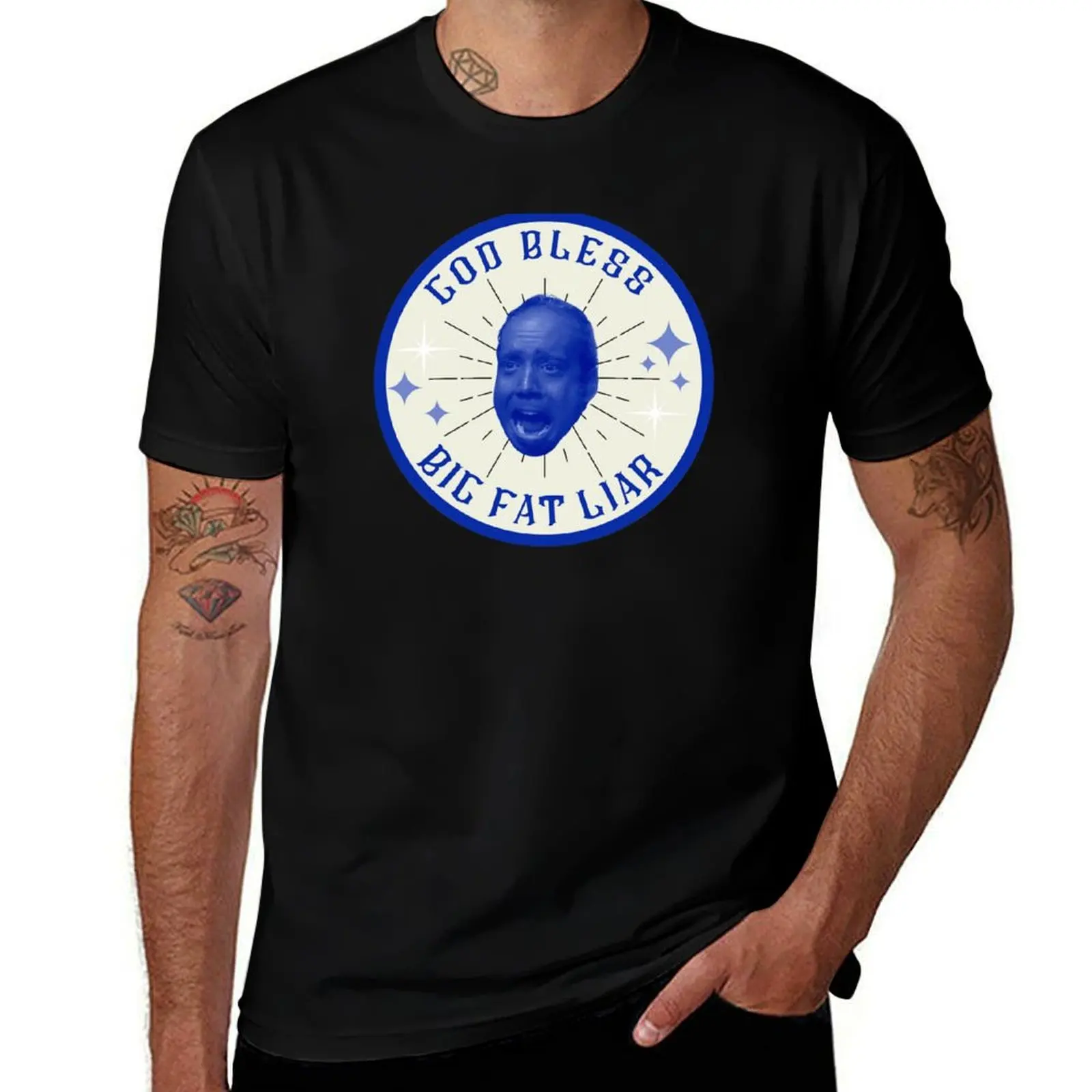 God Bless Big Fat Liar T-Shirt Casual Streetwear Short Sleeve Tee