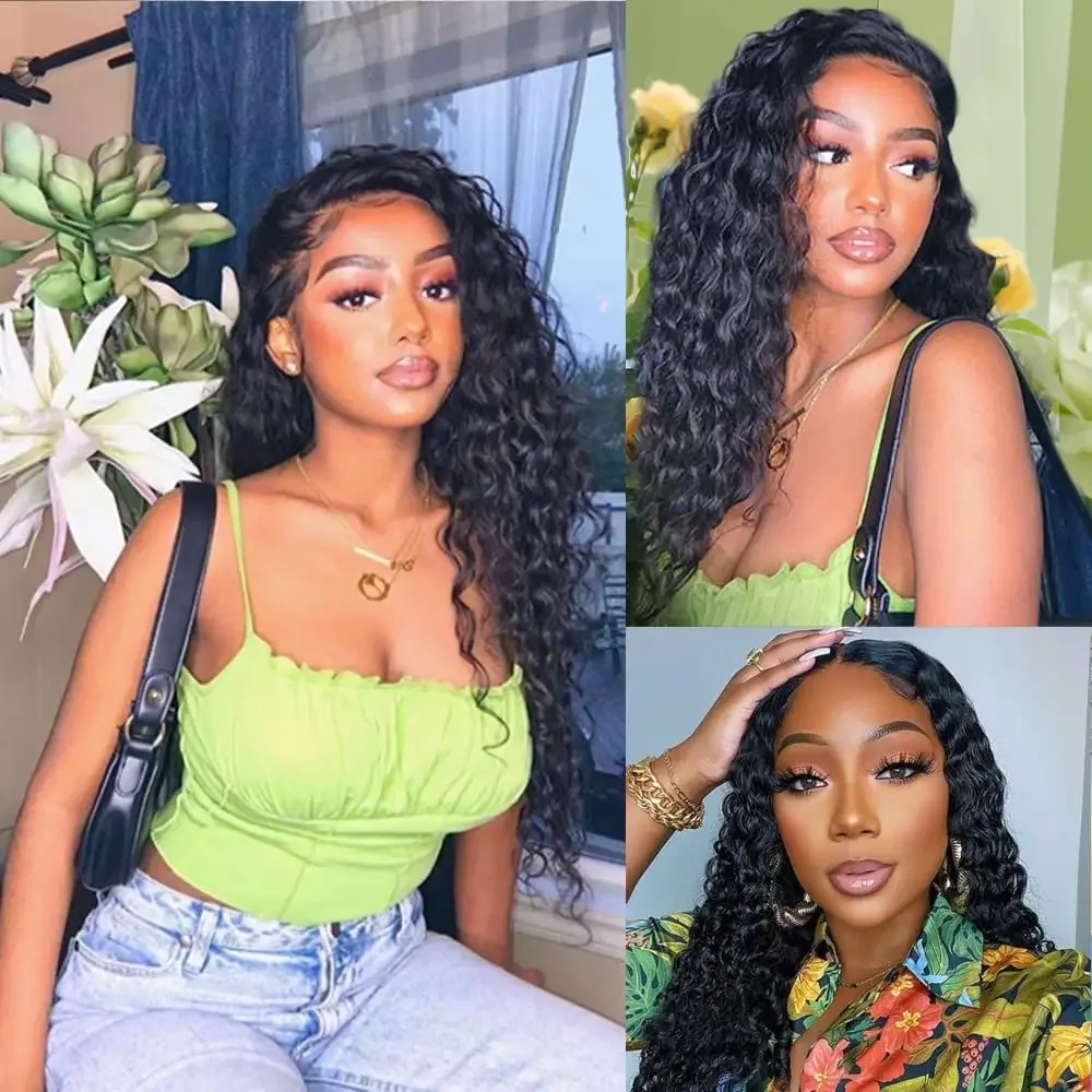

13X6 Lace Frontal Wig Human Hair 5x5 13x4 Deep Wave Lace Front Wigs Transparent Human Hair Wigs for Women Deep Curly Human Hair