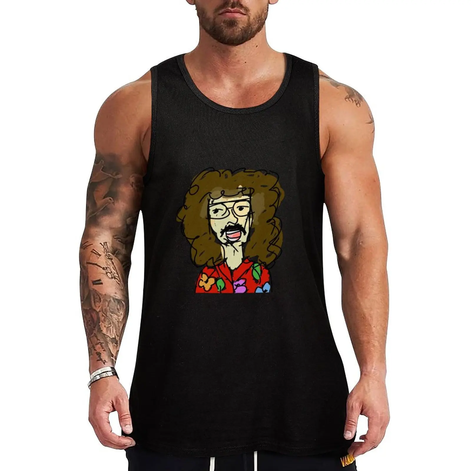 Weird al Yankovic Tank Top Men's clothing brands Men's clothing gym wear men