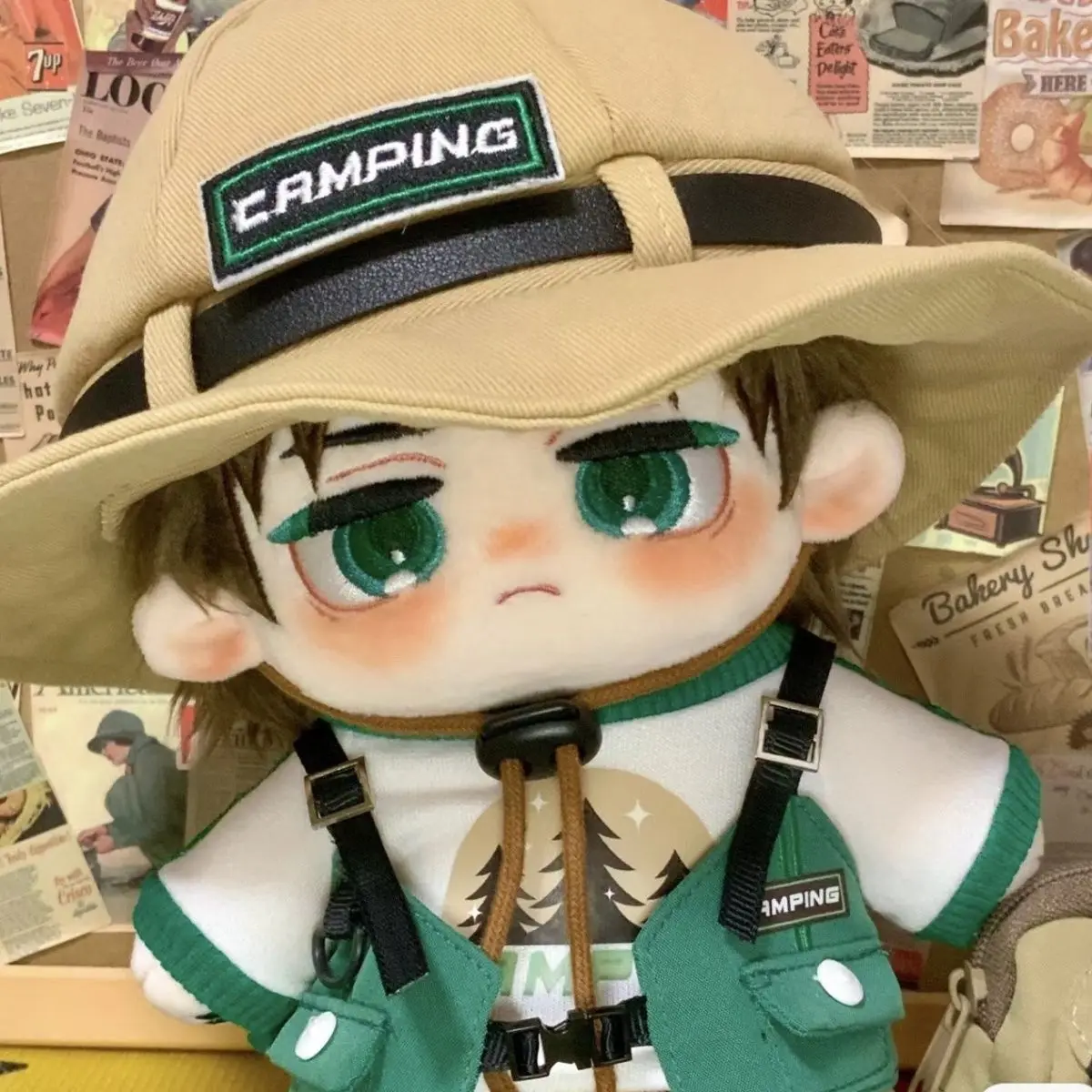 2026 Nieuwe Anime Aanval op Titans Eren Jaeger 20 cm Katoenen Pop Schattige Pluche Lichaam Cosplay Dress Up Knuffel Kinderen verjaardagscadeautjes